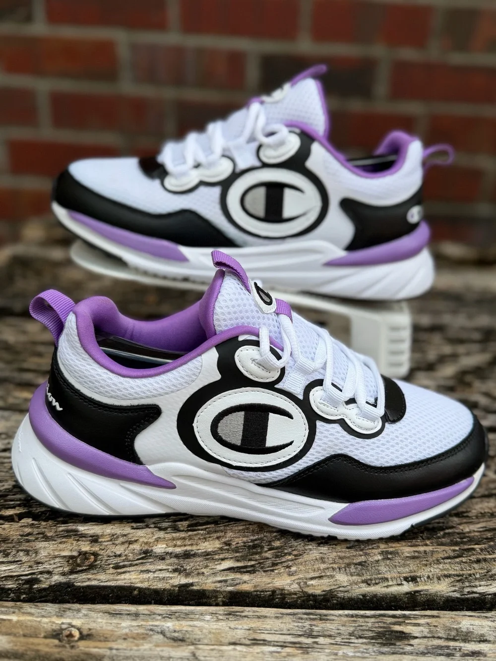 Champion Kinna Cadence Women’s Size 8  Lavender Black White Tennis Shoes X2